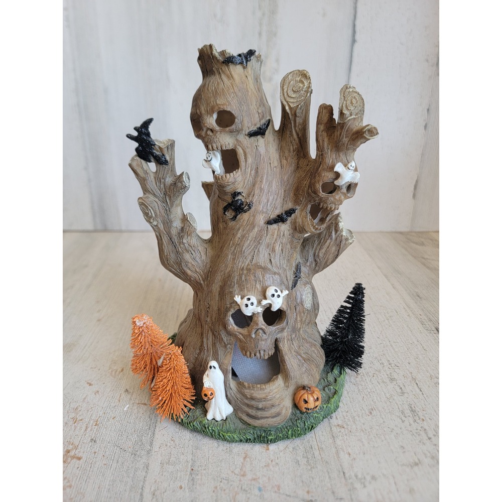 Celebrate Halloween together haunted tree light up sound Ghost woods tree